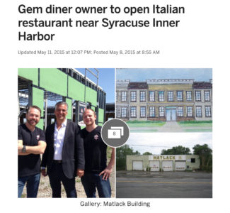 Gem diner owner to open Italian restaurant near Syracuse Inner Harbor